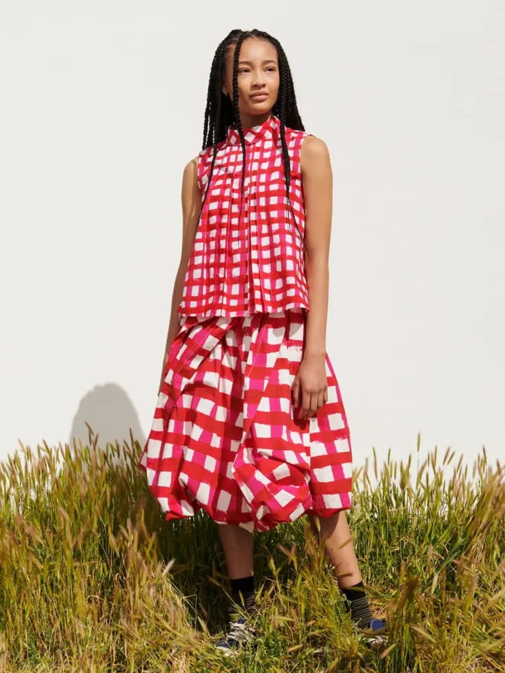 Marni X Uniqlo Pleated Sleeveless Top
